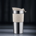 BODUM TRAVEL PRESS SET COFFEE MAKER, 0.35 L, 12 OZ - OFF WHITE