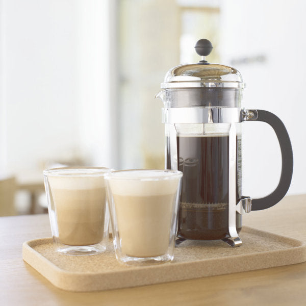 BODUM CANTEEN 2 PCS CUP WITH HANDLE, DOUBLE WALL, MEDIUM, 0.2 L, 6 OZ - TRANSPAR