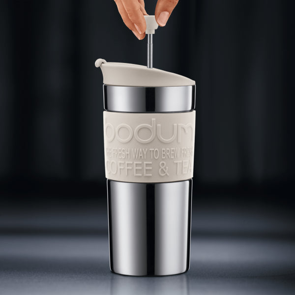 BODUM VACUUM TRAVEL PRESS SET COFFEE MAKER, 0.35 L, 12 OZ - S/S