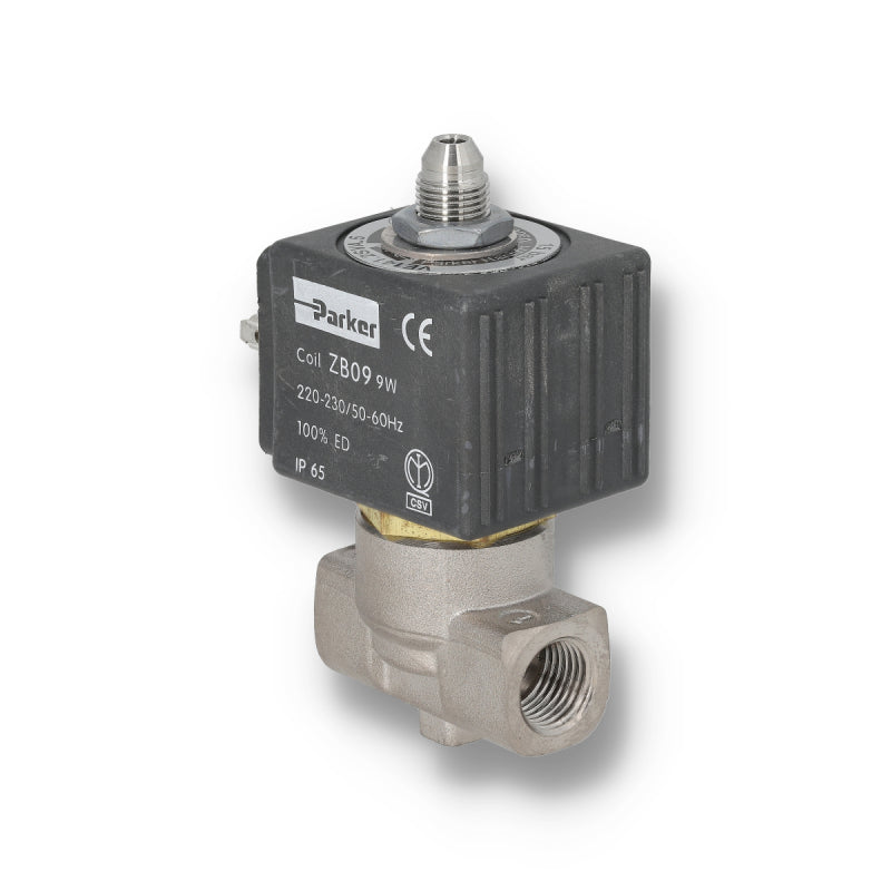 PARKER 3 WAY INLET SOLENOID VALVE 230V 1/4 1.5MM 9W - EXPOBAR