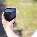 HUSKEE CUP & LID CHARCOAL - RETAIL PACKAGING 12OZ/36CL  - SOLD IN SINGLES