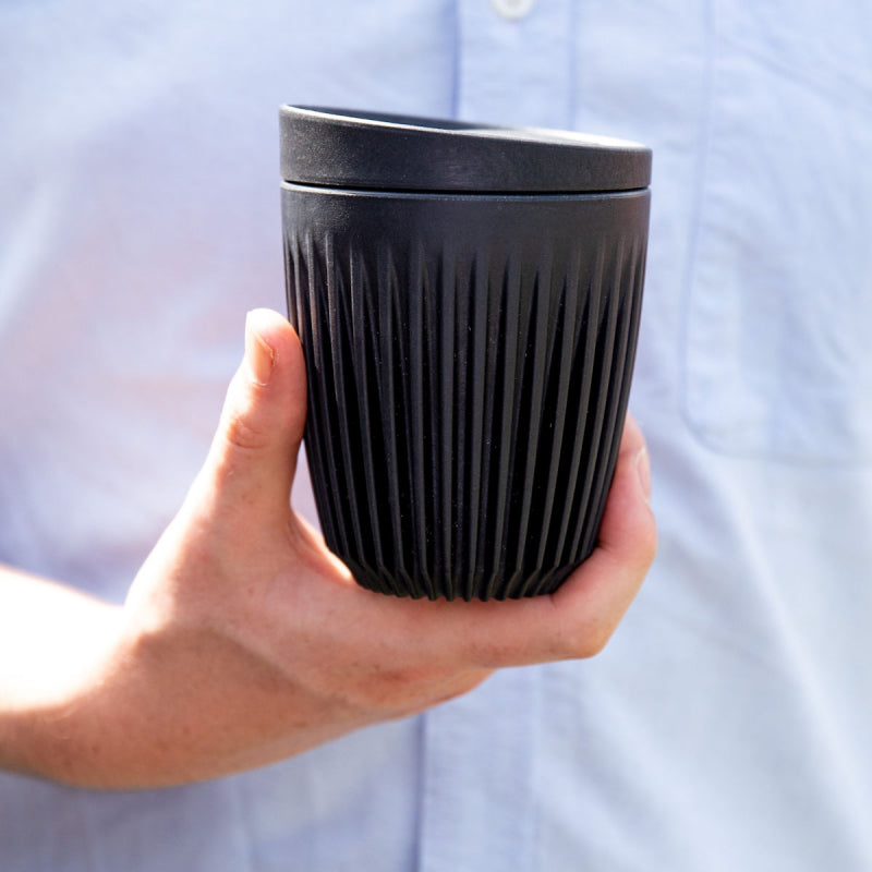 HUSKEE CUP & LID CHARCOAL - RETAIL PACKAGING 8OZ/24CL  - SOLD IN SINGLES