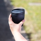 HUSKEE CUP & LID CHARCOAL - RETAIL PACKAGING 8OZ/24CL  - SOLD IN SINGLES
