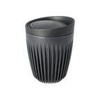 HUSKEE CUP & LID CHARCOAL - RETAIL PACKAGING 8OZ/24CL  - SOLD IN SINGLES