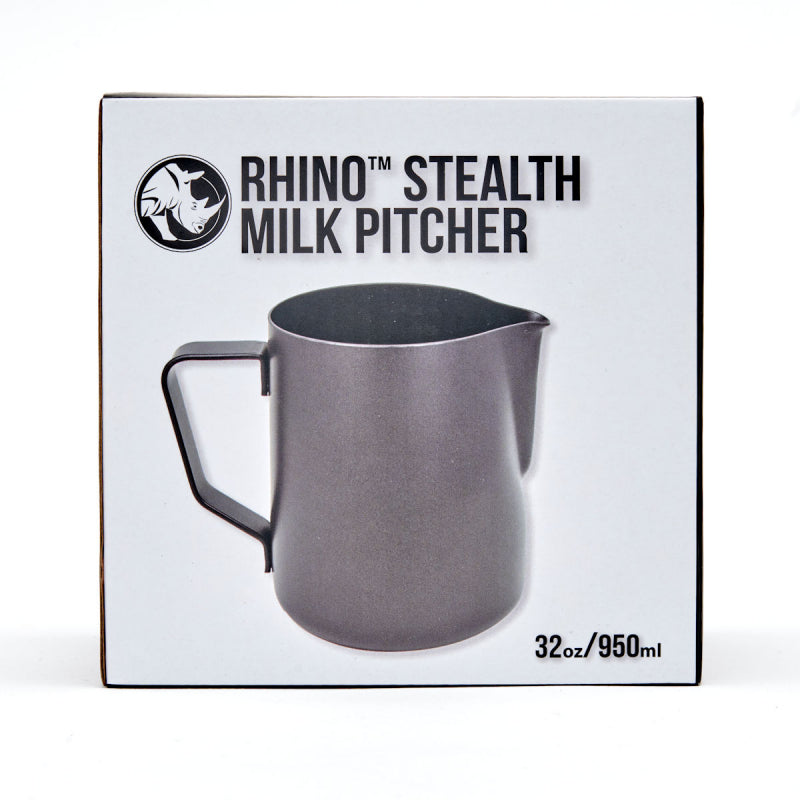 RHINO STEALTH MILK PITCHER 1000ML - BLACK
