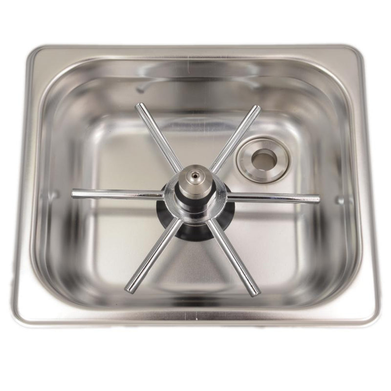 RHINO RECESSED PITCHER RINSER WITH SPIN JET - 150MM (SQUARE)