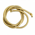 BRAIDED HOSE 2M 3/8F STRAIGHT X 3/8F ELBOW - FLAT