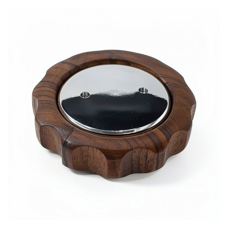 E61 VALVE KNOB WALNUT AND CHROME 7 X 7MM