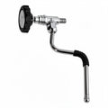 CHROME STEAM VALVE WITH S/S TUBE WITH BALCK AND CHROME KNOB