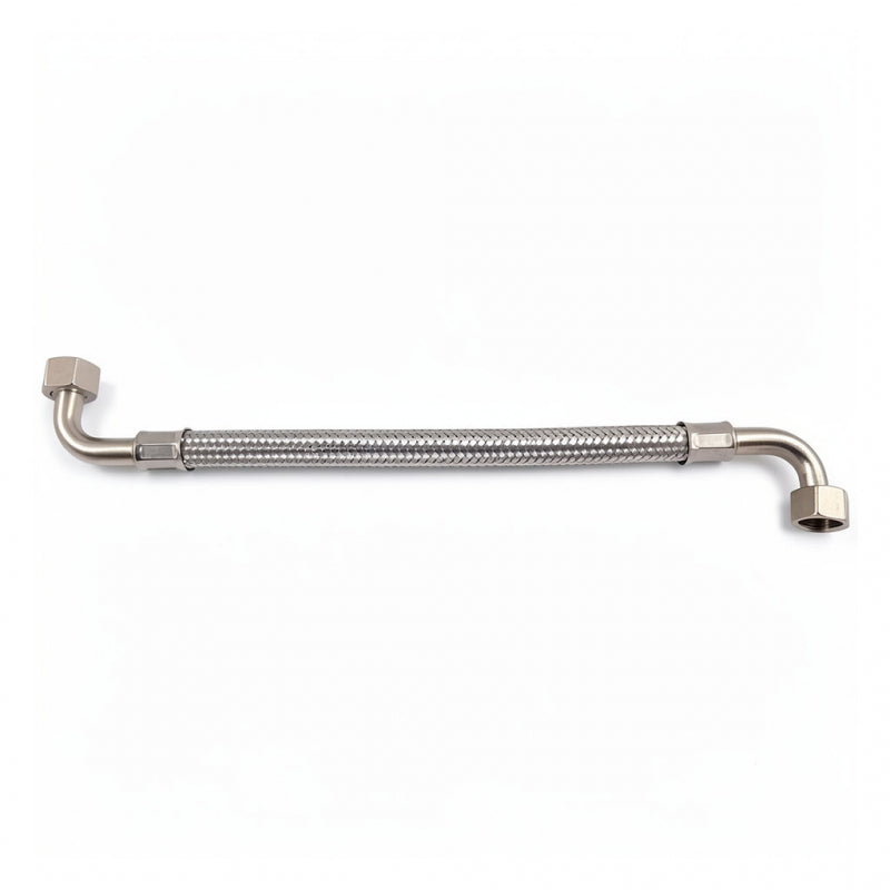 BRAIDED HOSE 25CM 3/8 ELBOW X 3/8 ELBOW - FLAT