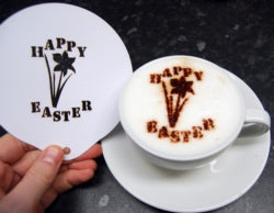 HAPPY EASTER WITH DAFFODIL STENCIL