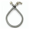 BRAIDED HOSE 0.5M 3/8 STRAIGHT X 3/8 ELBOW - FLAT