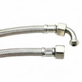 BRAIDED HOSE 1.5M 3/8 STRAIGHT X 3/8 ELBOW - FLAT