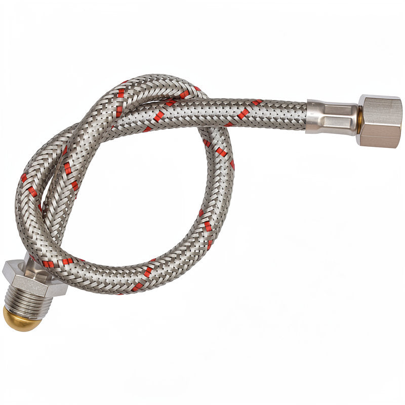 BRAIDED HOSE 0.4M 1/4F STRAIGHT X 3/8M STRAIGHT - CONICAL