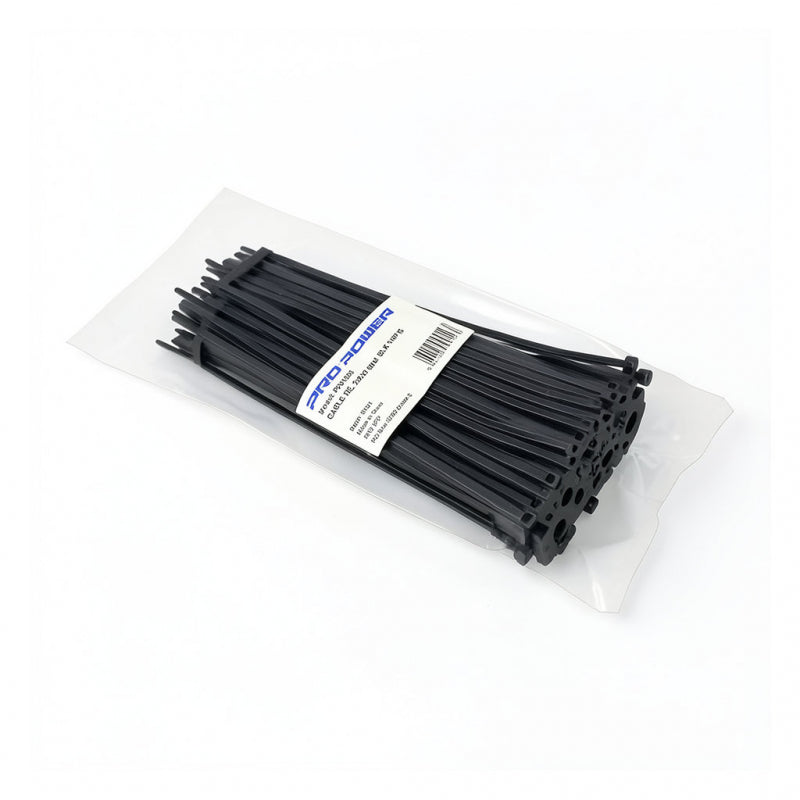 CABLE TIES MEDIUM 200 X 3.6MM - 100PC