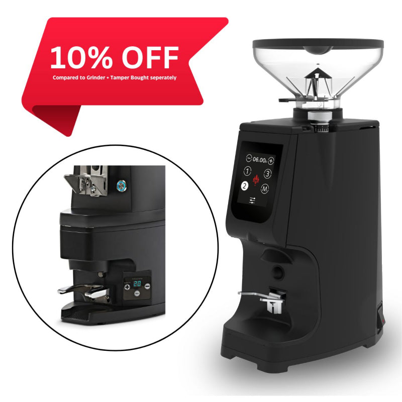 EUREKA ATOM TOUCH 65 COFFEE GRINDER WITH ATOM AUTO TAMPER - BLACK