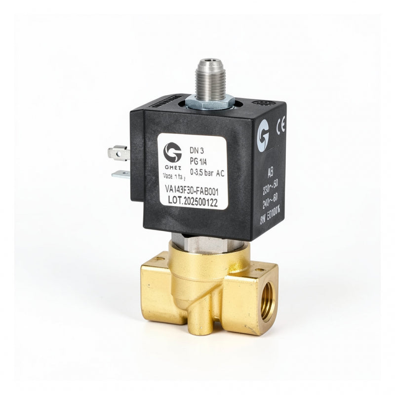 GHEZ 3 WAY SOLENOID VALVE 230V 1/4 3MM VITON