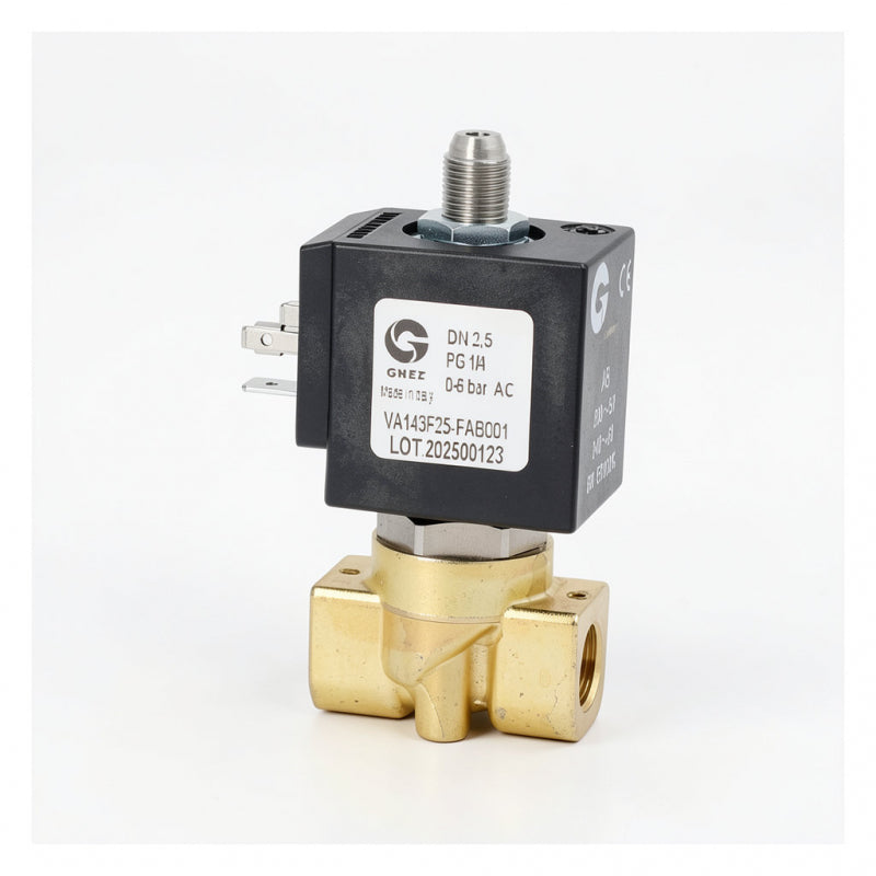 GHEZ 3 WAY SOLENOID VALVE 230V 1/4 2.5MM VITON
