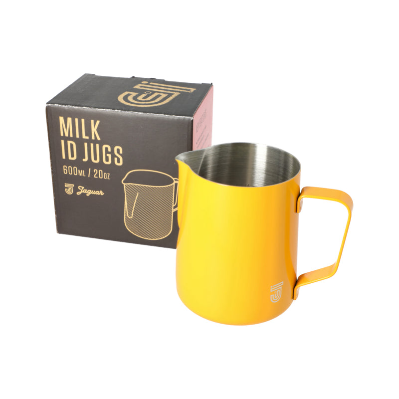 JAGUAR MILK ID S/S INTERIOR MILK FOAMING JUG - 0.6 LITRE YELLOW