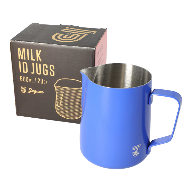 JAGUAR MILK ID S/S INTERIOR MILK FOAMING JUG - 0.6 LITRE BLUE