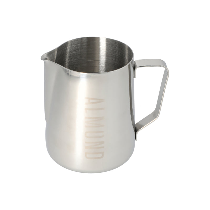 JAGUAR NAMED MILK FOAMING JUG WITH ETCHED VOLUME MEASURES - 1 LITRE 'ALMOND'