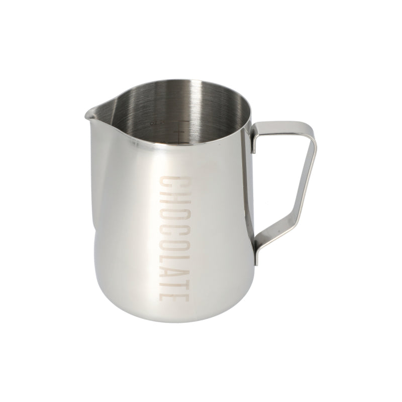 JAGUAR NAMED MILK FOAMING JUG WITH ETCHED VOLUME MEASURES - 0.6 LITRE 'CHOCOLATE'