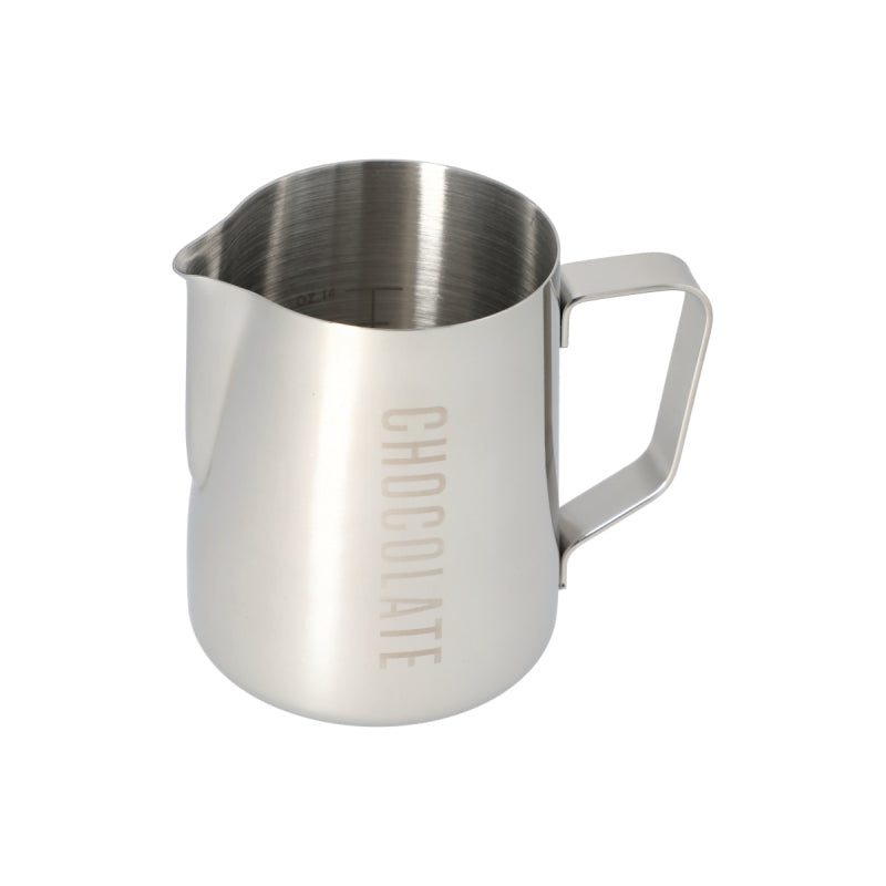 JAGUAR NAMED MILK FOAMING JUG WITH ETCHED VOLUME MEASURES - 1 LITRE 'CHOCOLATE'