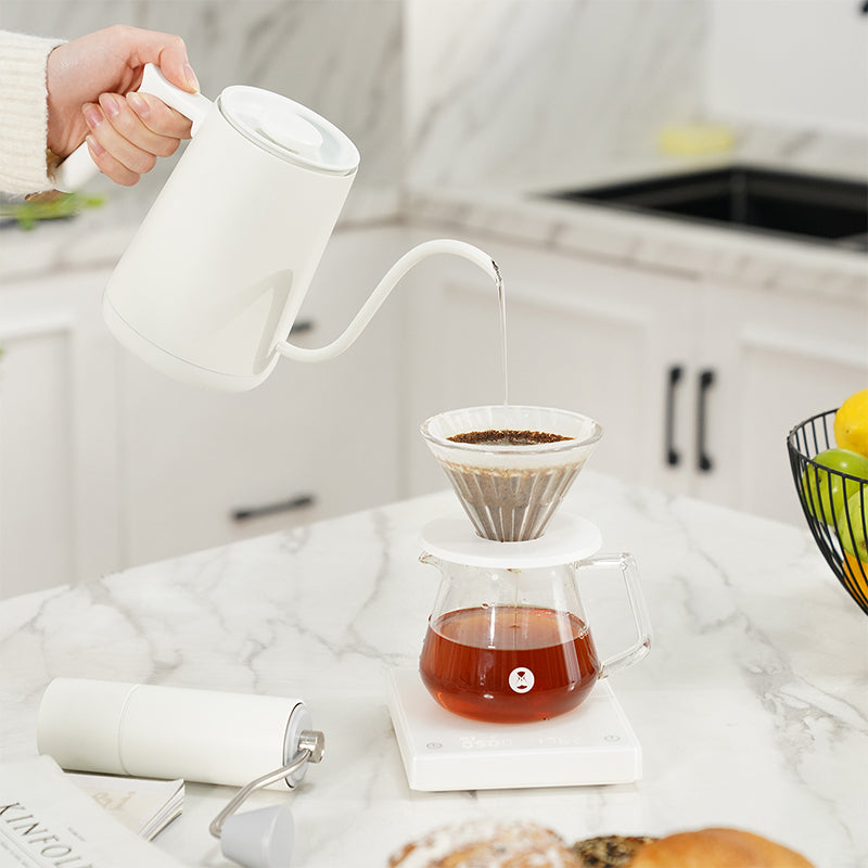 TIMEMORE FISH SMART ELECTRIC POUR OVER KETTLE - WHITE 600ML