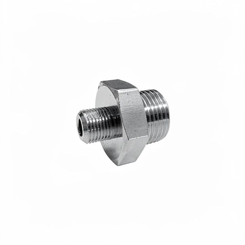 CONNECTOR 3/8M 1/8M FOR STEAM/WATER TUBE - NSF CHROME