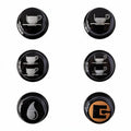 SANREMO MILANO BLACK BUTTONS SET
