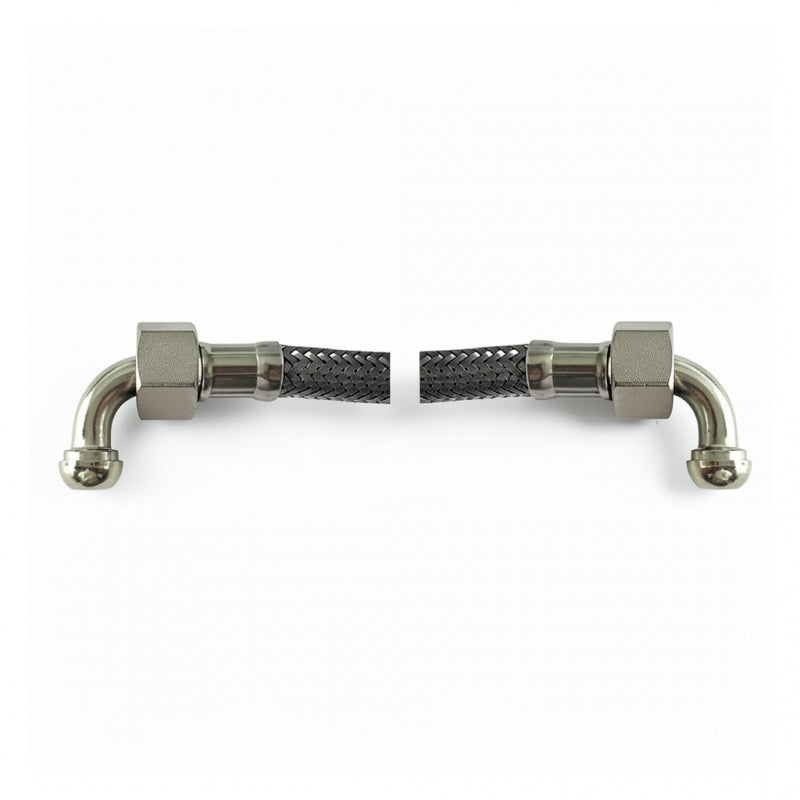 BRAIDED HOSE 0.30M 3/8F ELBOW X 3/8M ELBOW - CONICAL