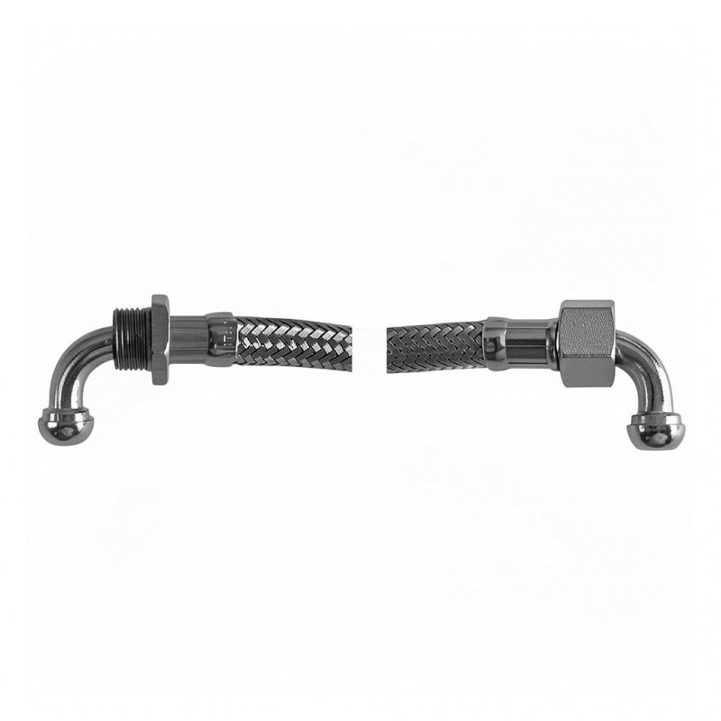 BRAIDED HOSE 0.43M 3/8F ELBOW X 3/8M ELBOW - CONICAL