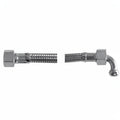 BRAIDED HOSE 0.40M 3/8 STRAIGHT X 3/8 ELBOW - CONICAL