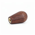 WALNUT HANDLE WITH METAL INSERT M8