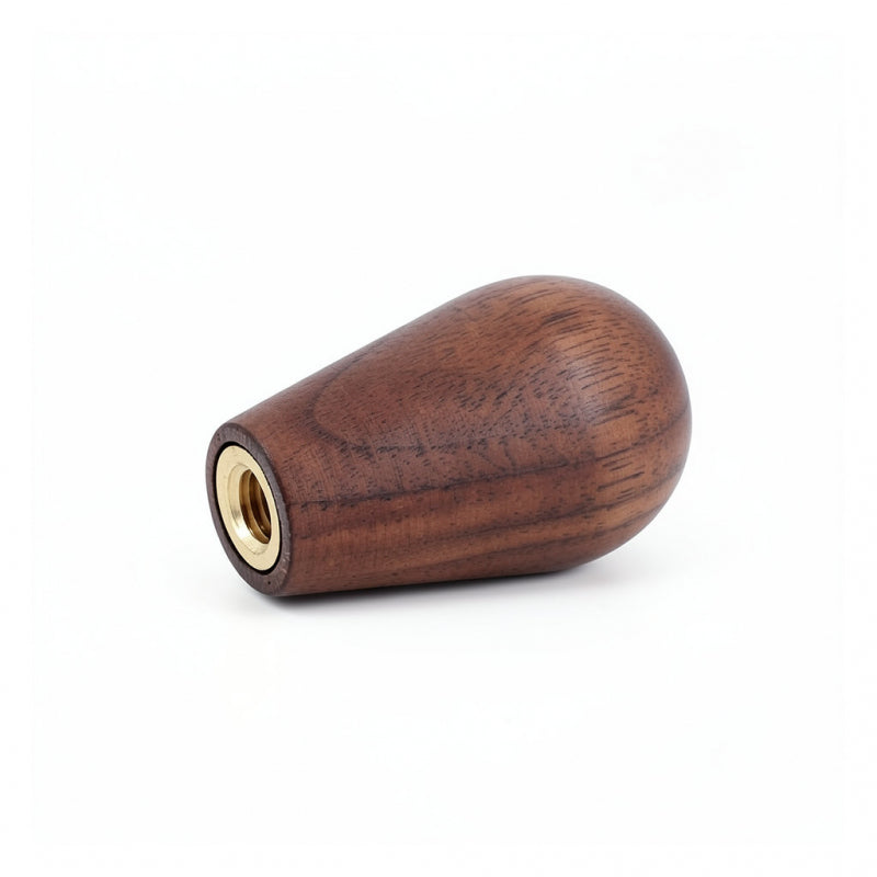 WALNUT HANDLE WITH METAL INSERT M8