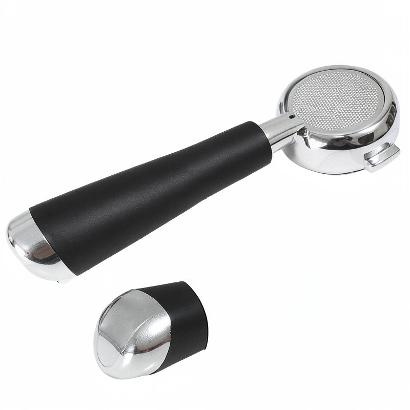 BOTTOMLESS FILTERHOLDER WITH SUPERIOR HANDLE AND CHROME PLUG