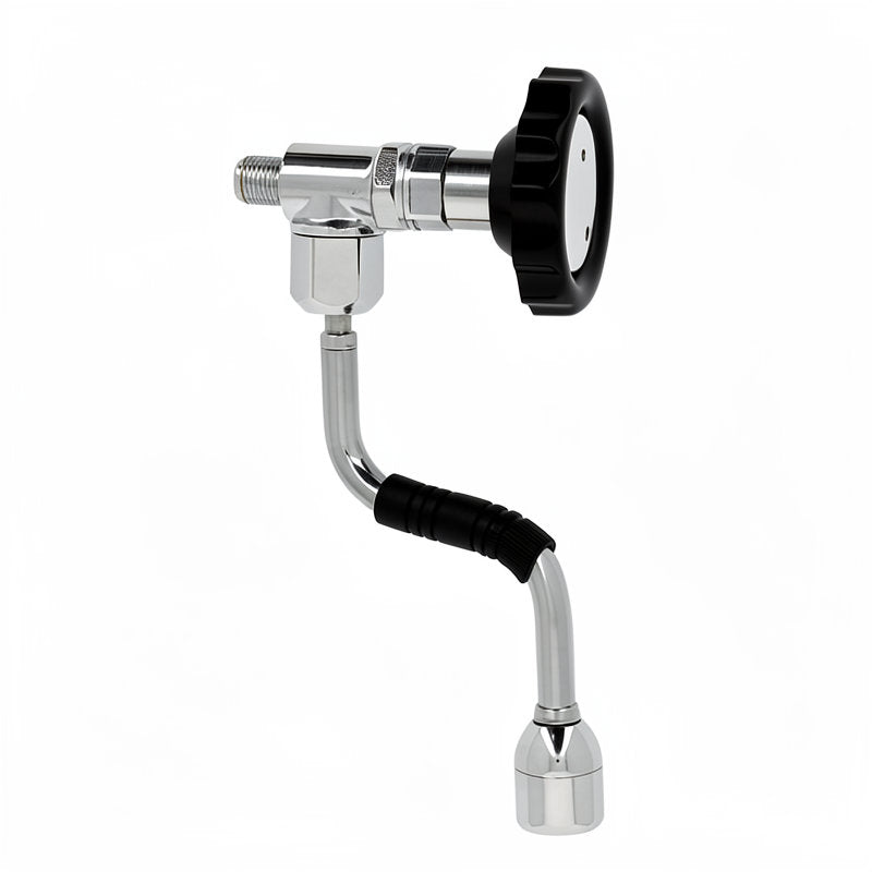 K4 HOT WATER VALVE WITH TUBE AND BLACK AND CHROME KNOB