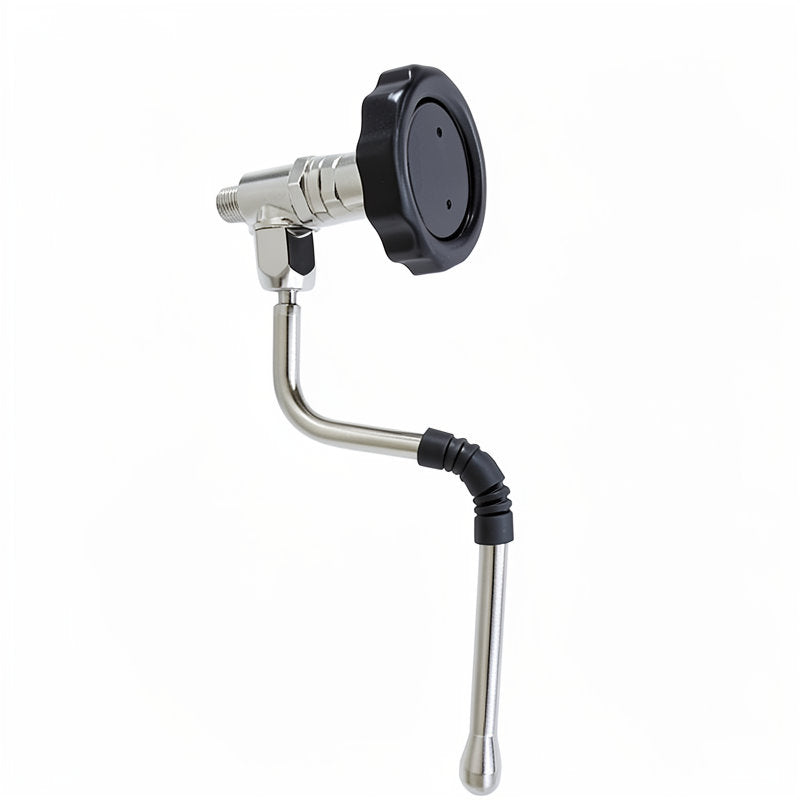 K4 STEAM VALVE WITH TUBE AND BLACK KNOB
