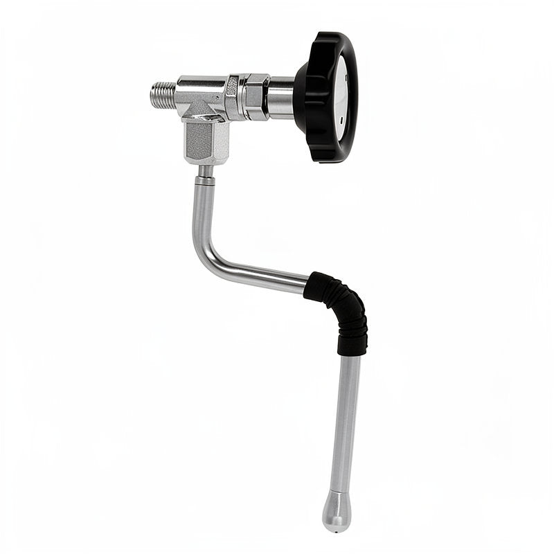 K4 STEAM VALVE WITH TUBE AND BLACK AND CHROME KNOB