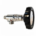 CHROME STEAM / WATER VALVE WITH BLACK AND CHROME KNOB