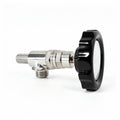 CHROME STEAM VALVE WITH S/S TUBE WITH BALCK AND CHROME KNOB