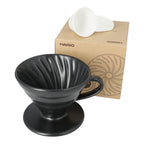 HARIO COFFEE DRIPPER V60 02 CERAMIC MATTE BLACK