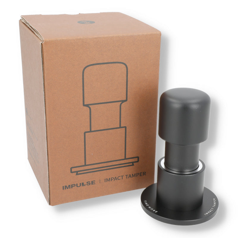 TIMEMORE IMPULSE IMPACT TAMPER 58.4MM FLAT BASE BLACK