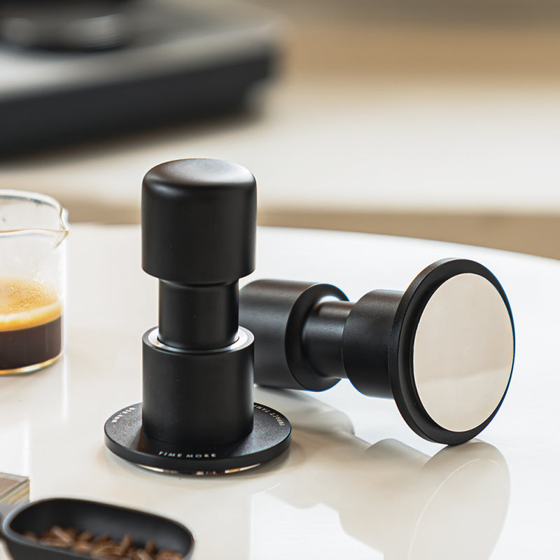 TIMEMORE IMPULSE IMPACT TAMPER 58.4MM FLAT BASE BLACK