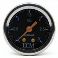 ECM BOILER PRESSURE GAUGE BLACK / BRONZE POINTER