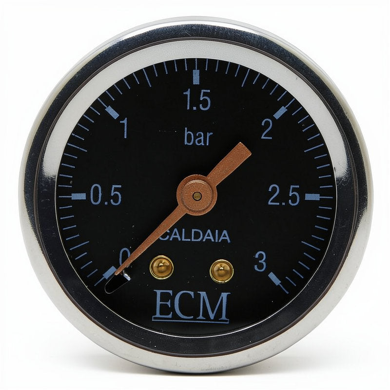 ECM BOILER PRESSURE GAUGE BLACK / BRONZE POINTER