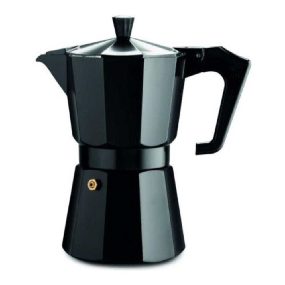 Pezzetti Italexpress - Aluminium Moka Pot - 6 Cup Black Enamel  - Pn: MOK22762 - commercial coffee spare part