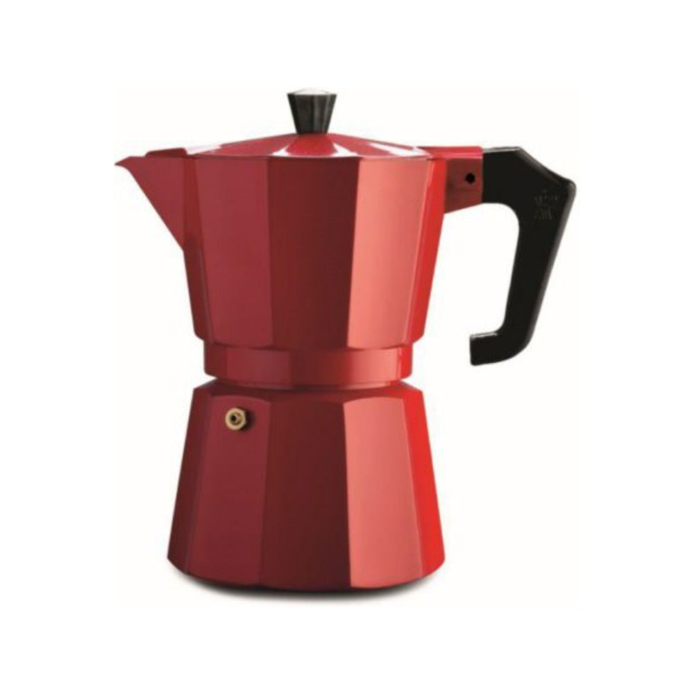 Pezzetti Italexpress - Aluminium Moka Pot - 3 Cup Red Enamel  - Pn: MOK22763 - commercial coffee spare part
