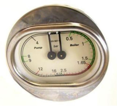 Dual Pressure Gauge 60MM  - Pn: RA9646 - commercial coffee spare part