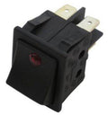 Vibemme - Black Rocker Switch with LED 8AMP  - Pn: VI0645 - commercial coffee spare part